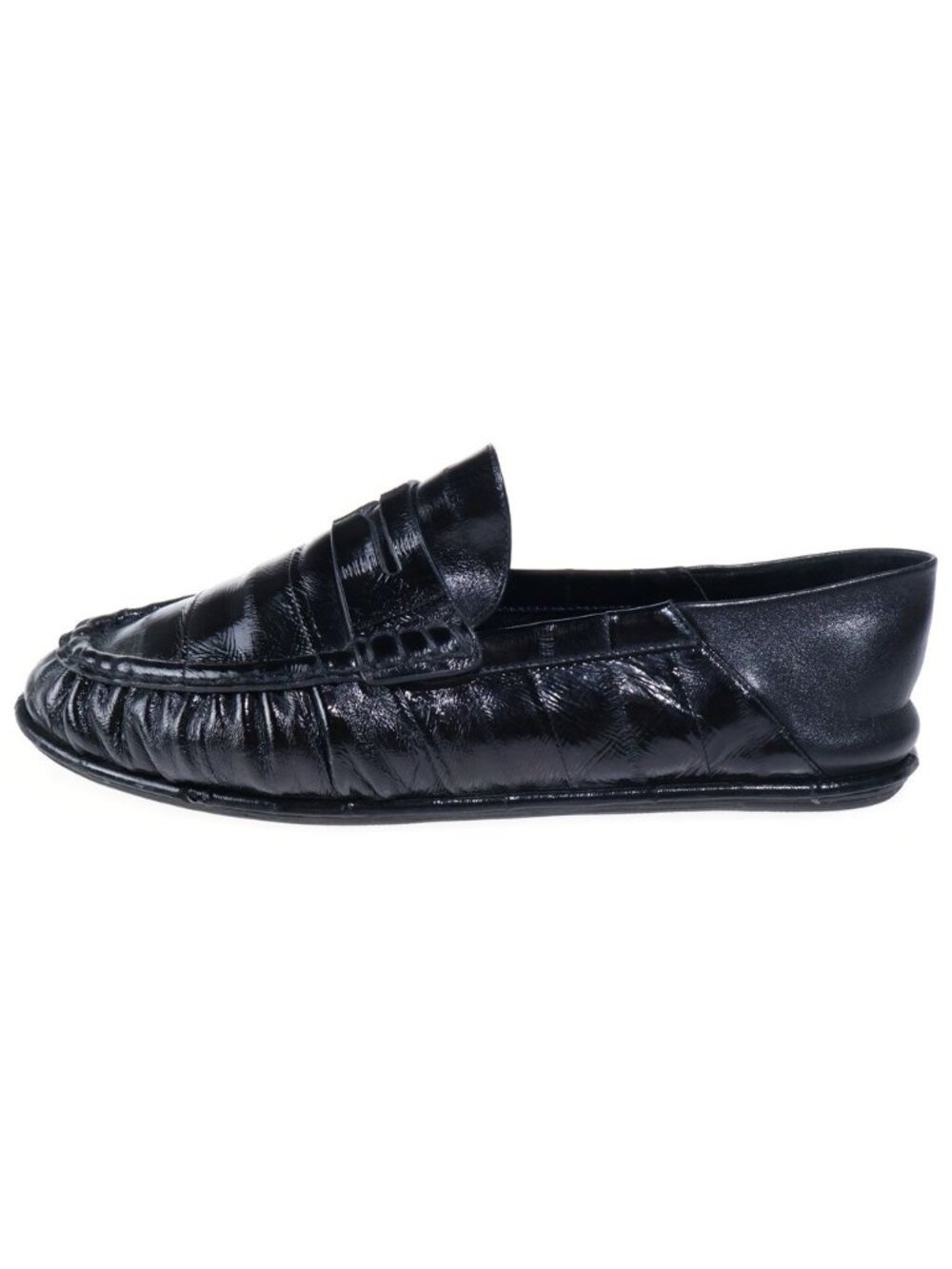 Saint Laurent Paris le Loafers Cassandra Leather Loafers Low Cut Shoes Black